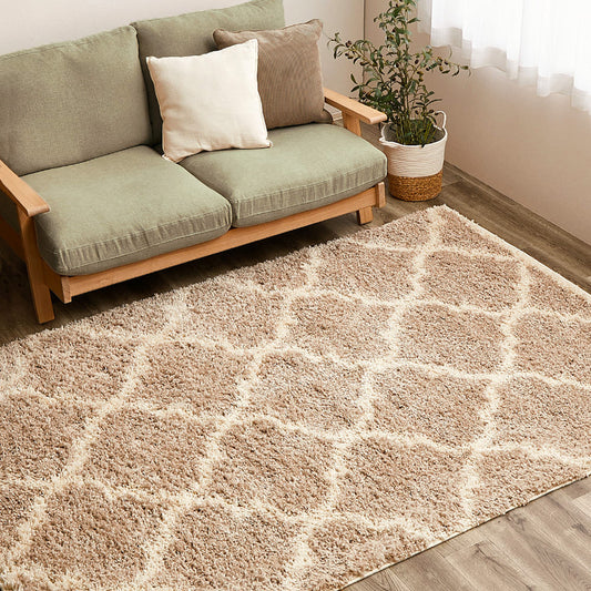 Beni Ourain Pattern Wilton Weave Shaggy Rug Laris BE 200×250