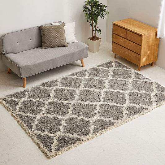 Beni Ourain Pattern Wilton Weave Shaggy Rug Laris GY 130×190