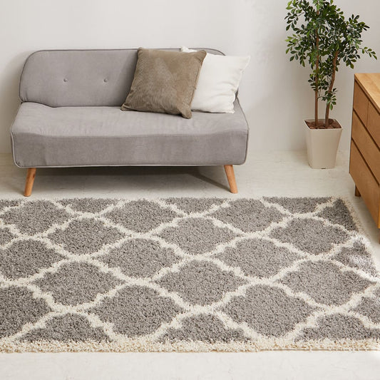Beni Ourain Pattern Wilton Weave Shaggy Rug Laris GY 160×235