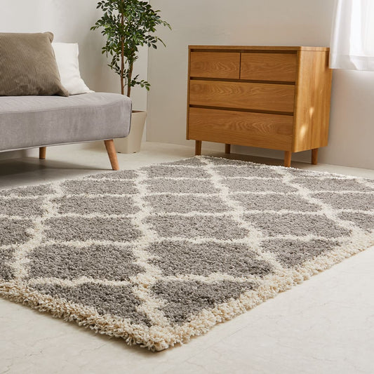 Beni Ourain Pattern Wilton Weave Shaggy Rug Laris GY 200×250