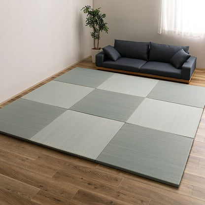 Durable Hybrid Tatami Mats Ayase Blue 12-Piece Set