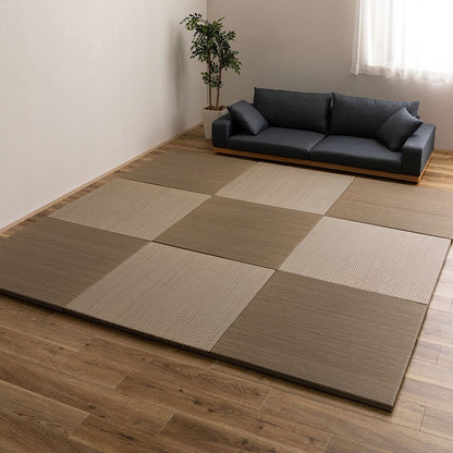 Durable Hybrid Tatami Mats Brown Ayase 6-Piece Set