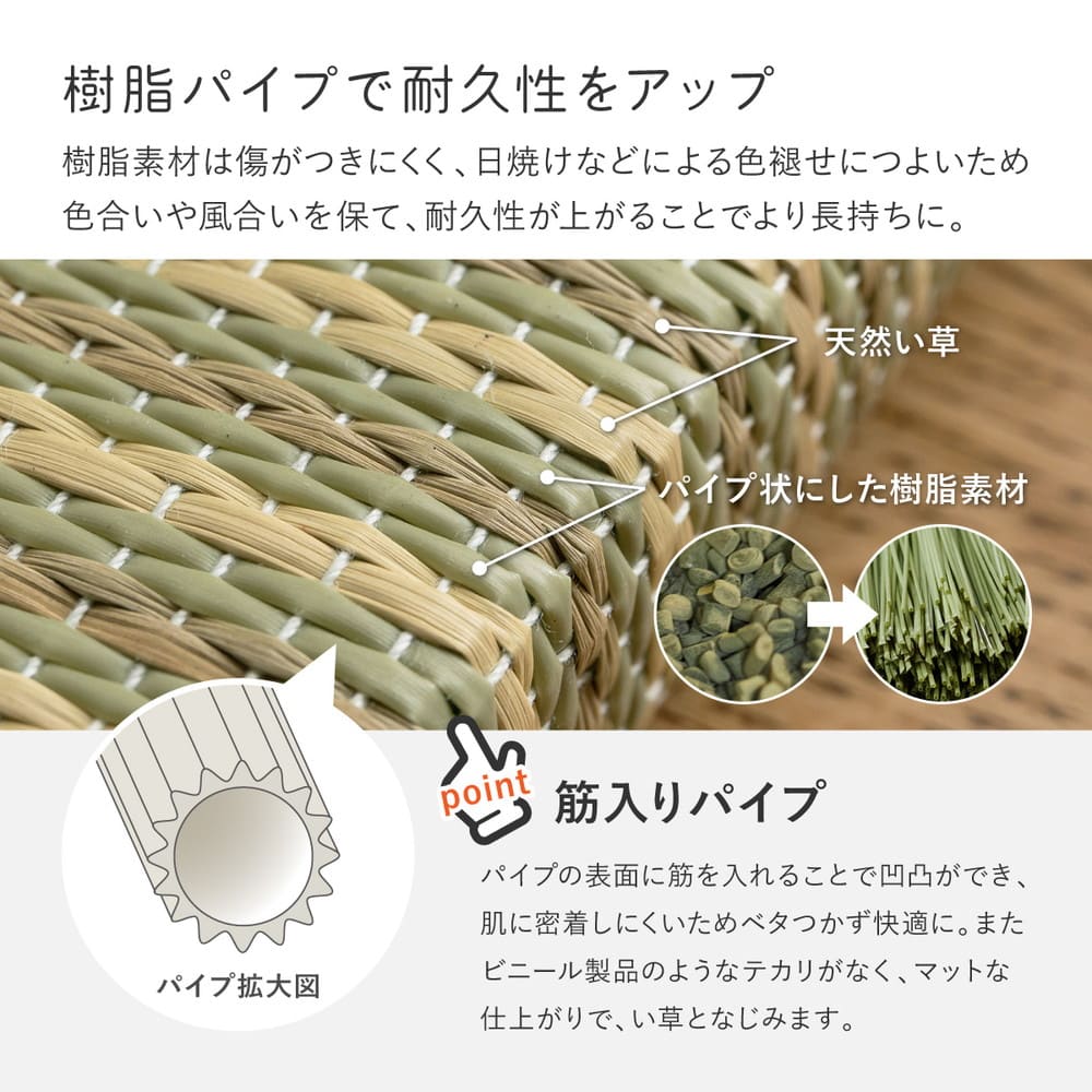 Durable Hybrid Tatami Mats Brown Ayase 6-Piece Set
