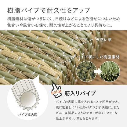 Durable Hybrid Tatami Mats Ayase Natural 6-Piece Set