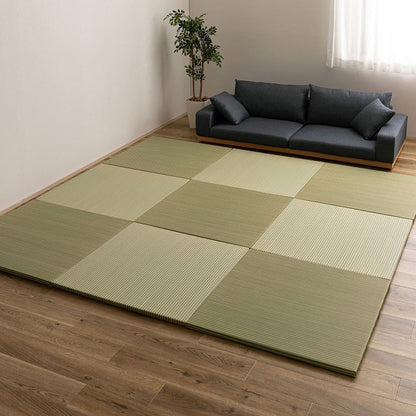 Durable Hybrid Tatami Mats Ayase Green 12-Piece Set