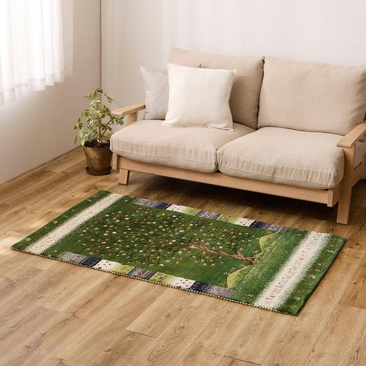 Gabbeh Rug Yuka (Yuuka) Approx. 90×150cm Tree Green