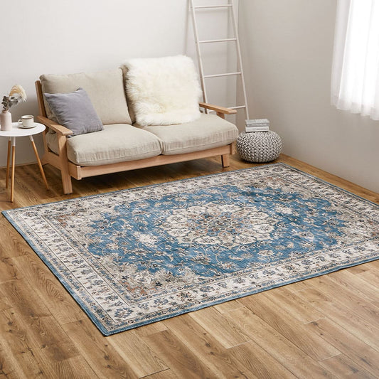 Antique Carpet Style Printed Rug Cameo Blue 230×330