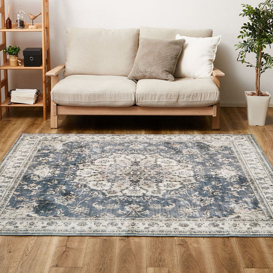 Antique Carpet Style Printed Rug Cameo Gray 230×230