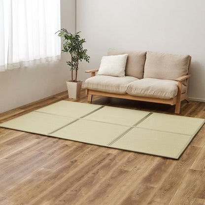 Connected Tatami Mat (Ayan Pattern) 6 Panels (150×225cm, Green)
