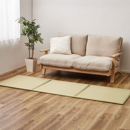 Connected Tatami Mat (Ayan Pattern) 3 Panels (75×225cm, Green)