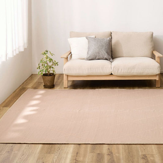 Washable Igusa-style Carpet Mond Edo Room 4.5 Tatami Pink