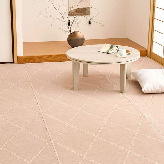 Washable Igusa-style Carpet Mond Edo Room 8 Tatami Pink
