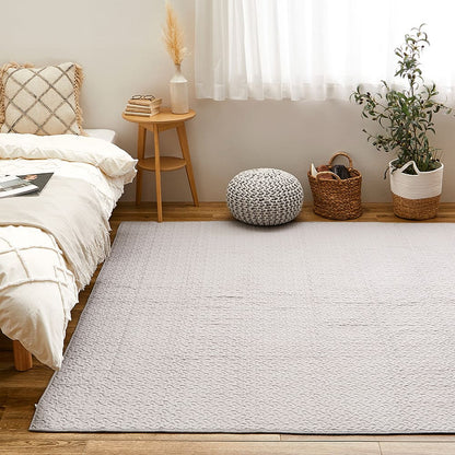 100% Cotton Ibul Rug Mat Decor 6-Tatami Size Gray