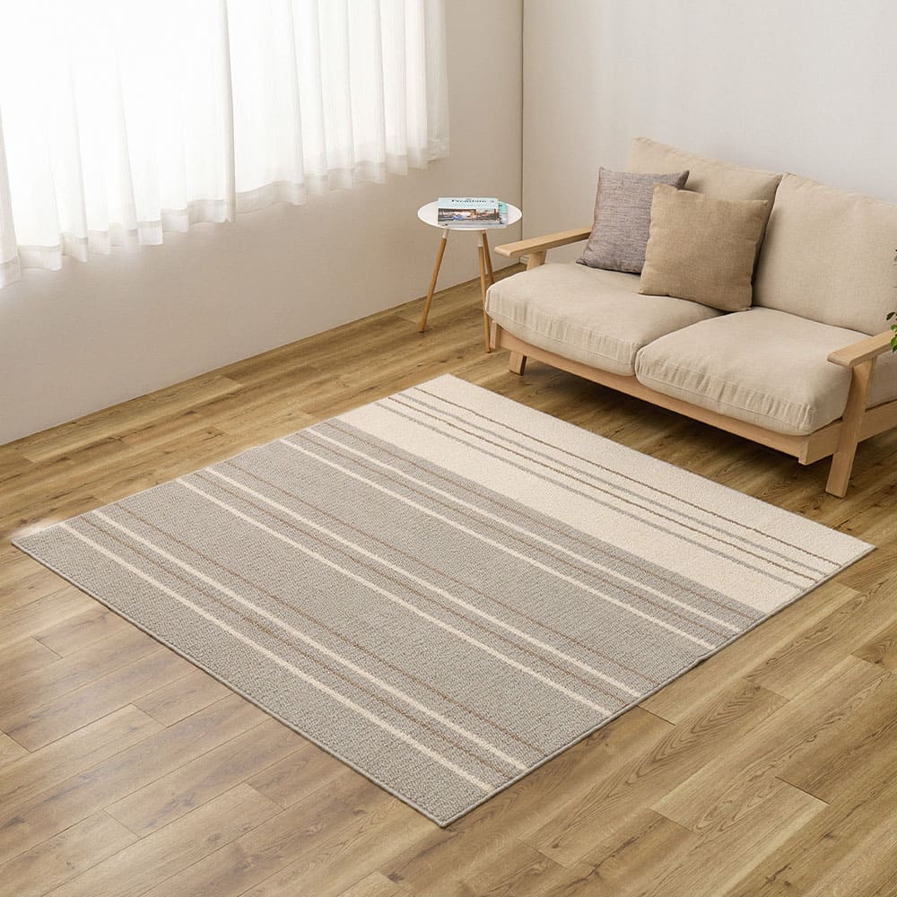 Cotton Blend Tufted Rug Morim Approximately 185×185cm Gray