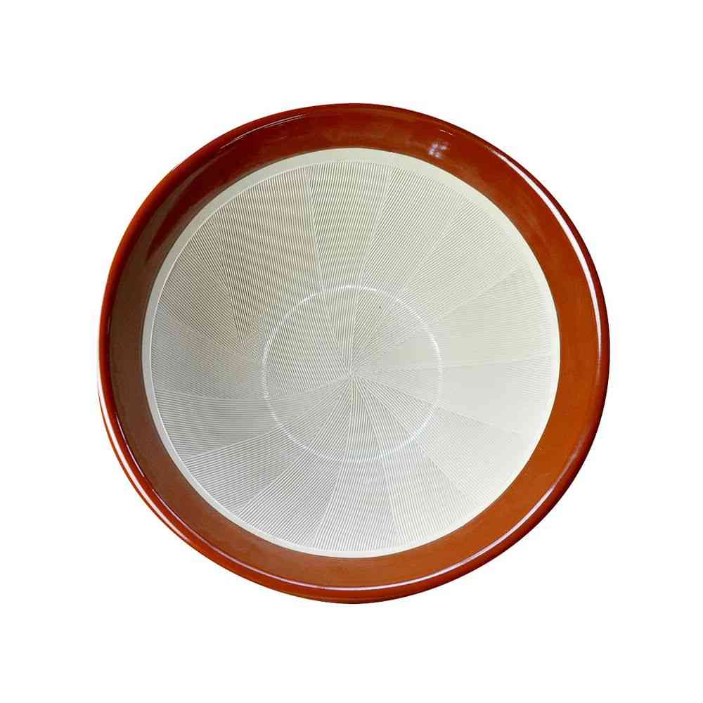 Motosei Seito Standard Suribachi with Silicone Rubber No. 4 Red Brown