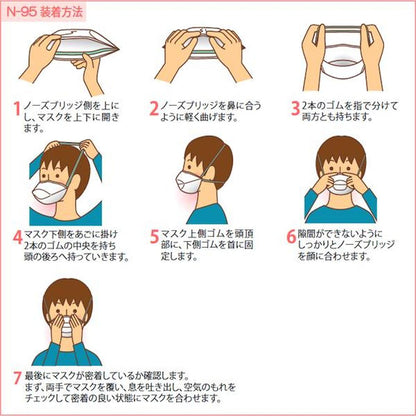 Surgical Mask N-95 (Foldable) White M 076073
