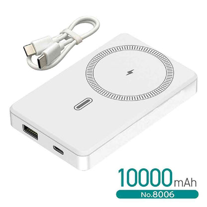 大橋産業 準固体モバイルバッテリー 10000mAh MAG WH No.8006