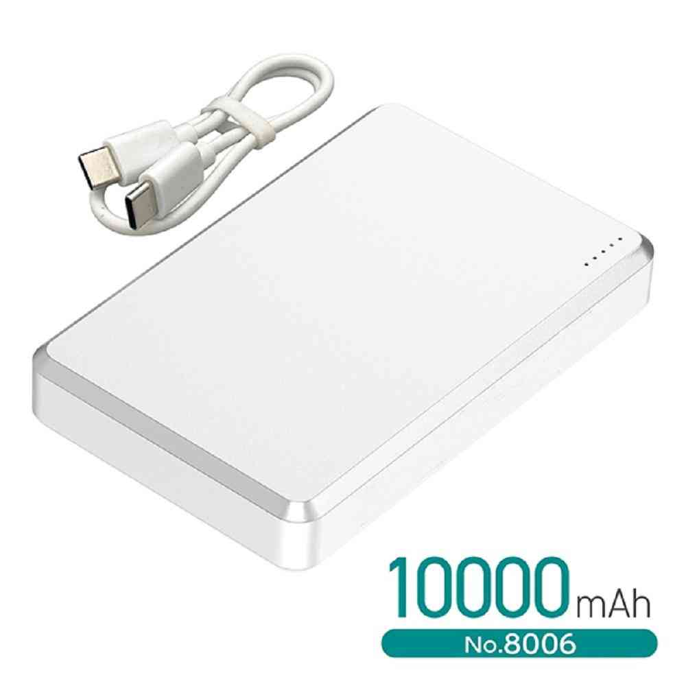 大橋産業 準固体モバイルバッテリー 10000mAh MAG WH No.8006