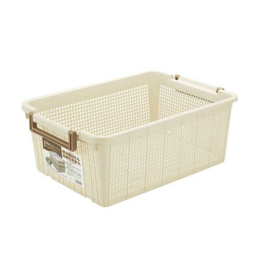 Fudou Giken Stackable Storage Basket (L) Ivory