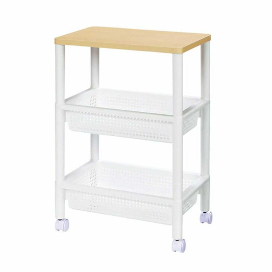 Fudou Giken Wood Table Wagon WTW-3S White
