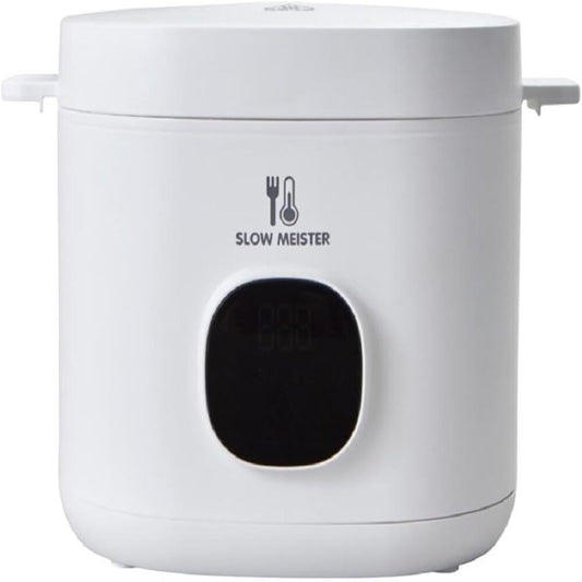 APIX Slow Meister Low-Temperature Cooker Compact Size with Recipe Book White ALC-750