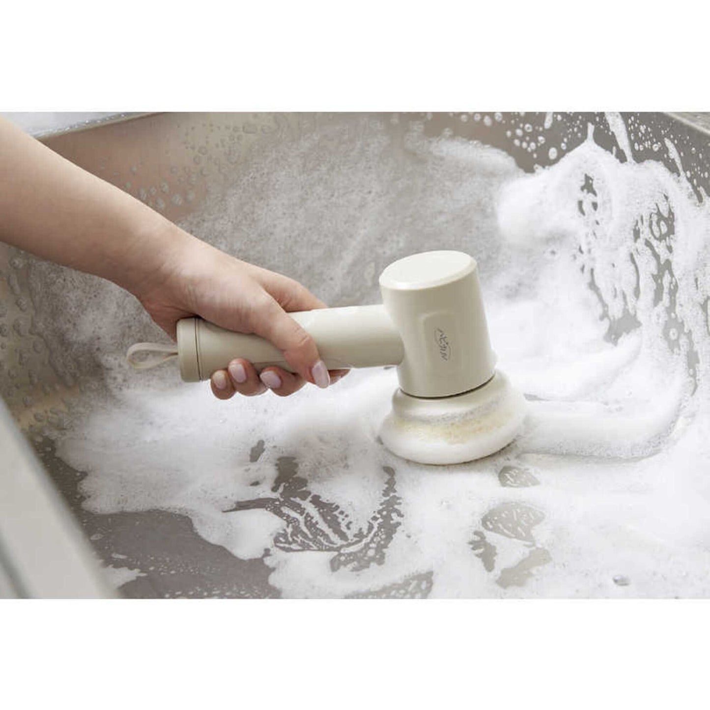 Apix HapiCal Multi Scrubber Rechargeable Cordless Waterproof IPX7 Lightweight Compact Ivory AHR-505 Approx. 270g