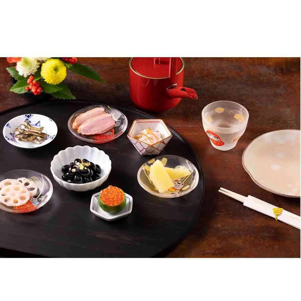 Adelia Medetamonozake Small Plate Daruma