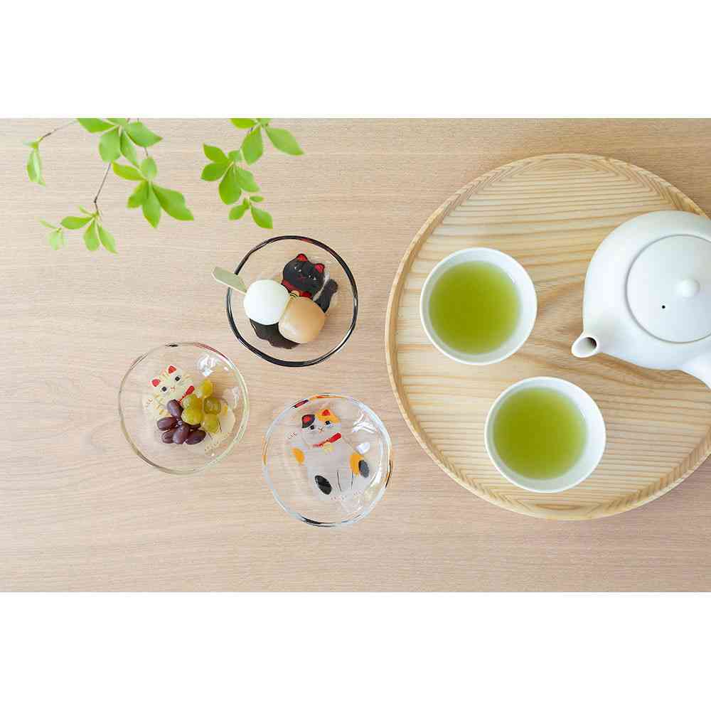 Adelia Medetamon 招き猫 Small Plate Black 1 Piece
