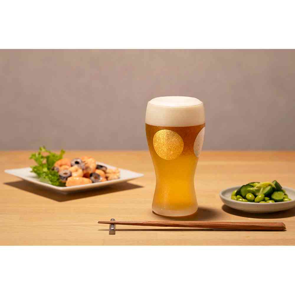 Adelia Premium Nippon Taste Sun and Moon Beer Glass