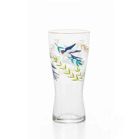 Adelia Premium Nippon Taste Kichijo Kachou Beer Glass Swallow and Willow
