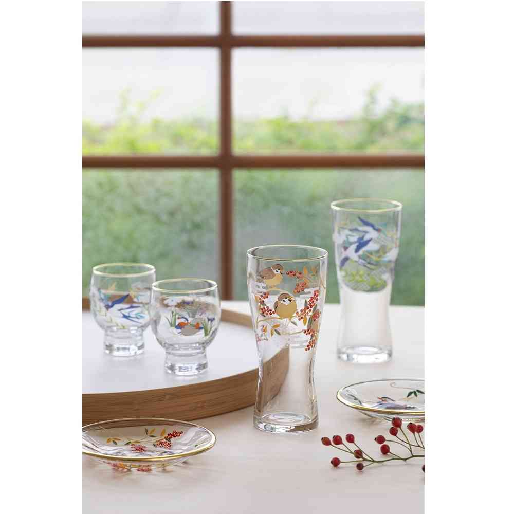 Adelia Premium Nippon Taste Kichijo Kachou Round Plate Swallow and Willow