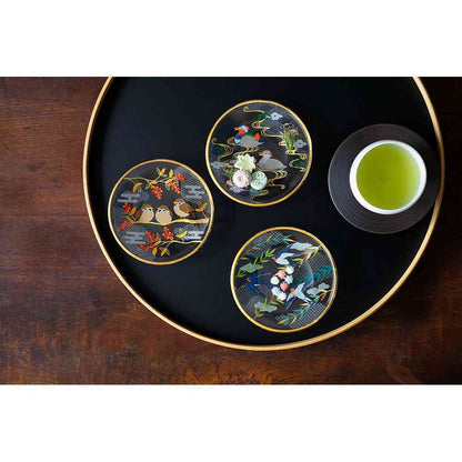 Adelia Premium Nippon Taste Kichijo Kachou Round Plate Swallow and Willow