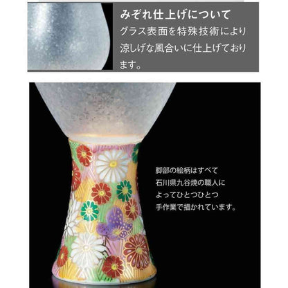 Adelia Premium Nippon Taste Mizore Kutani Craft Sake Glass Refreshing 1 Piece
