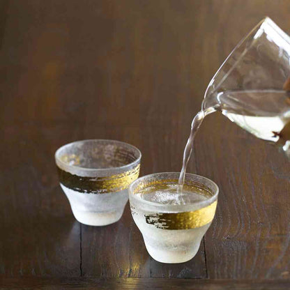 Adelia Premium Nippon Taste Gold Character Sake Glass Pair Set 90ml×2