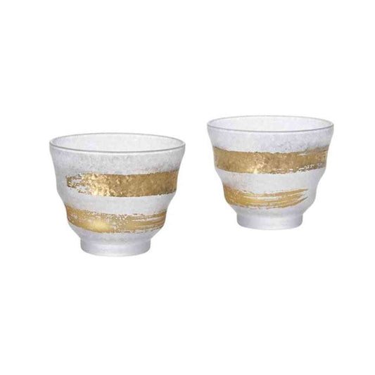 Adelia Premium Nippon Taste Gold Character Cold Tea Glass Pair Set 205ml×2