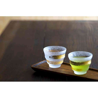 Adelia Premium Nippon Taste Gold Character Cold Tea Glass Pair Set 205ml×2