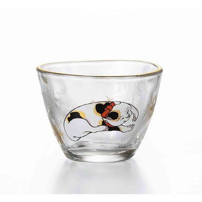 Adelia Premium Nippon Taste Sake Cup & Small Plate Set - Calico 90ml Cup×1, Small Plate×1