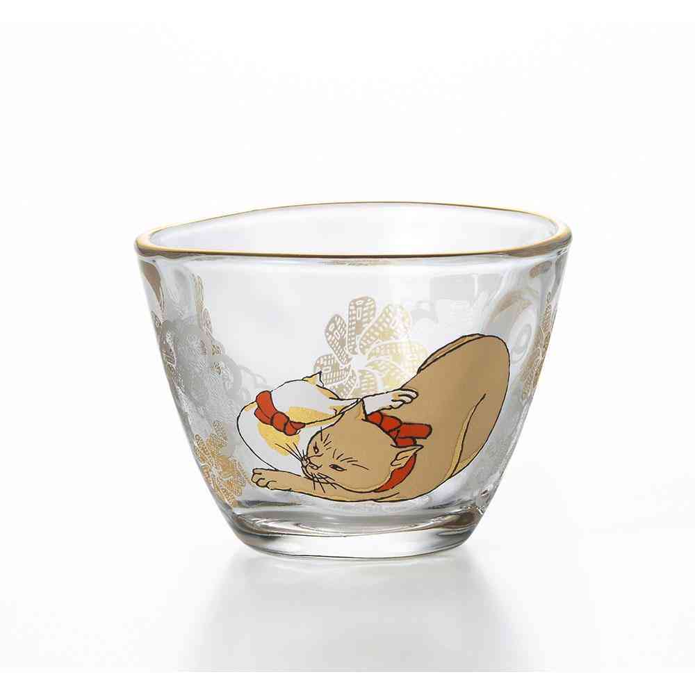 Adelia Premium Nippon Taste Sake Cup & Small Plate Set - Cream & Spot 90ml Cup×1, Small Plate×1