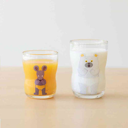Adelia Tsuyoko Glass S&M Set Polar Bear's Pants 130ml×1, 185ml×1
