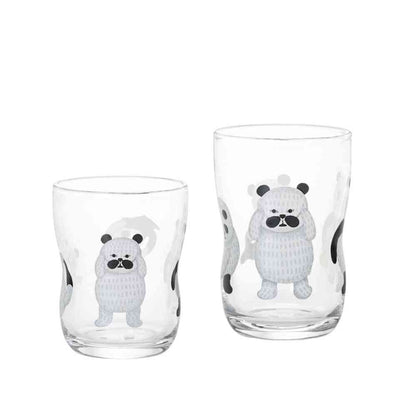Adelia Tsuyoko Glass S&M Set Panda Bathhouse 130ml×1, 185ml×1