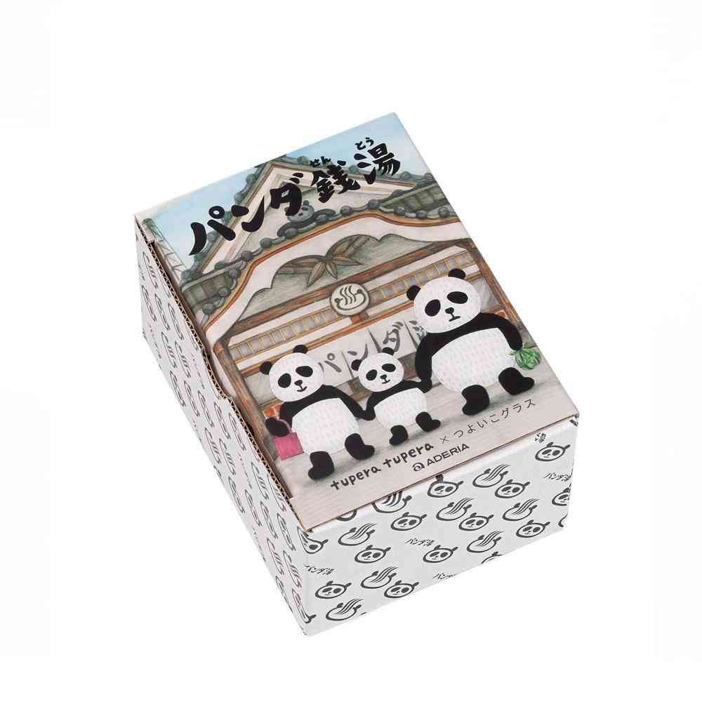 Adelia Tsuyoko Glass S&M Set Panda Bathhouse 130ml×1, 185ml×1