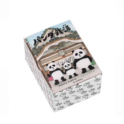 Adelia Tsuyoko Glass S&M Set Panda Bathhouse 130ml×1, 185ml×1