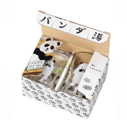 Adelia Tsuyoko Glass S&M Set Panda Bathhouse 130ml×1, 185ml×1
