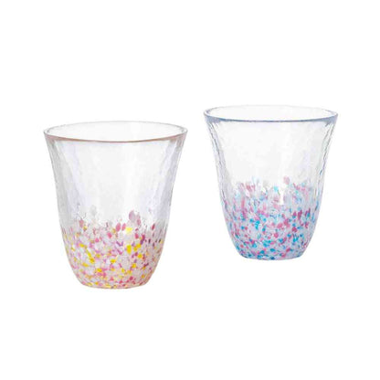 Adelia Sakura Glass Pair Nanohana and Blue Sky 320ml×2