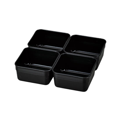 Tatsumiya 18.0 Heavy Box Partition Small Bowl Set (4 pieces) Black