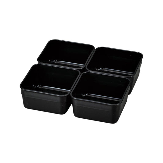 Tatsumiya 18.0 Heavy Box Partition Small Bowl Set (4 pieces) Black