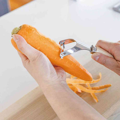 Koyanagi Industry Gentle on Hands Wooden Handle Peeler