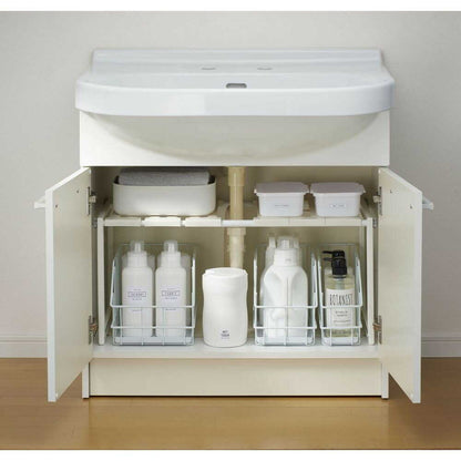 Shinkou Under-Sink Free Rack Adjustable Type S White