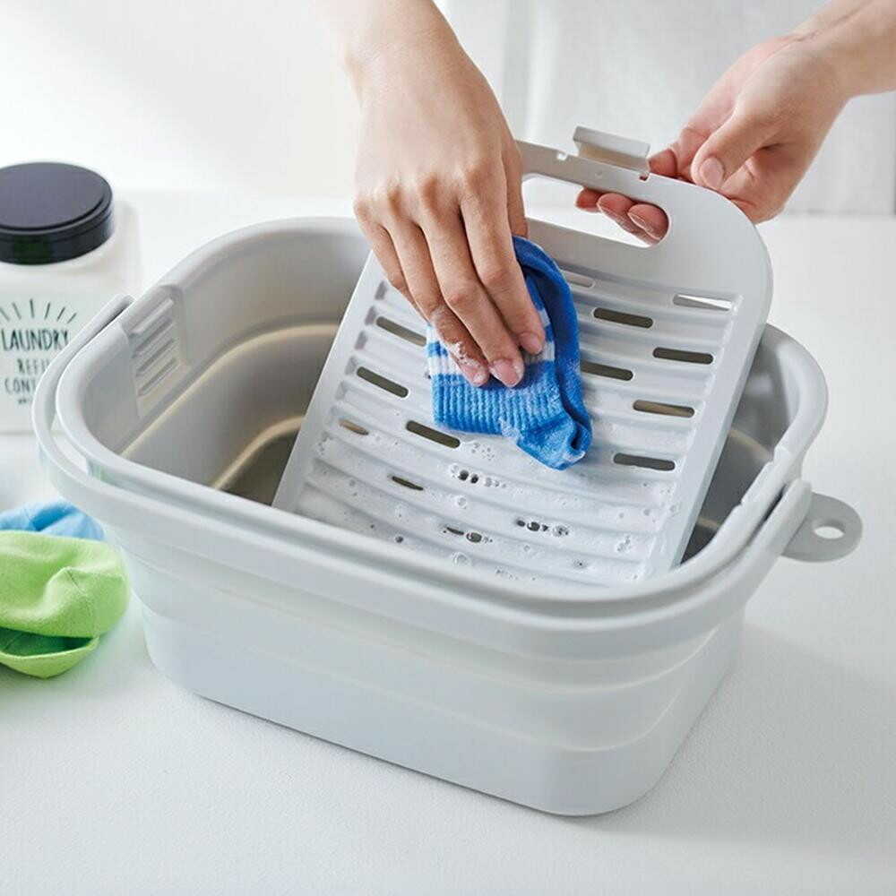Ise Toh Foldable Soaking Wash Bucket White