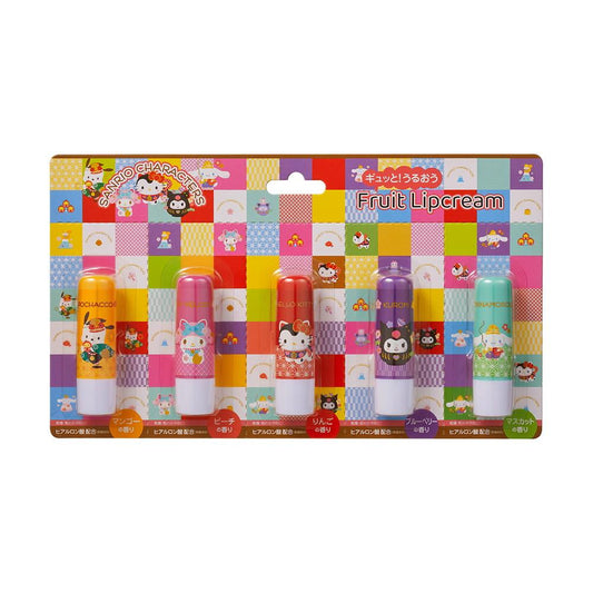 Sanrio Characters Moisturizing Fruit Lip Balm - Japanese Pattern 3.5g x 5
